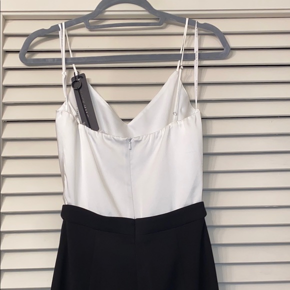NWT Black Halo Saxon Black and White Jumpsuit - Picture 7 of 11